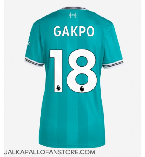Liverpool Cody Gakpo #18 Kolmaspaita Naisten 2025-26 Lyhythihainen Liverpool Cody Gakpo #18 Kolmaspaita Naisten 2025-26 Lyhythihainen